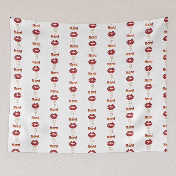 Item preview, Funny "Kiss Me I'm a Nerd" Retro Geek Design designed and sold by Teacher2Nerds.