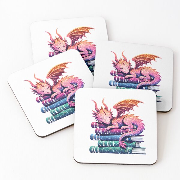 Item preview, Glitter Sleeping Red Dragon And Books designed and sold by TheAnimalZ00.