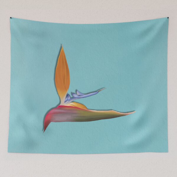 Item preview, Modern Tropical Turquoise Hand-Drawn Bird of Paradise designed and sold by Ordinary Elevated.