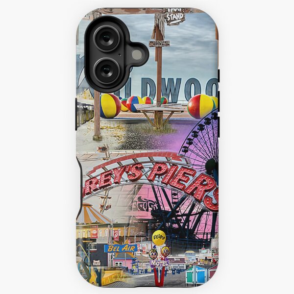 Vista previa del artículo con la obra «Collage de Wildwood, Nueva Jersey», diseñado y vendido por ChattyKathieGifts.