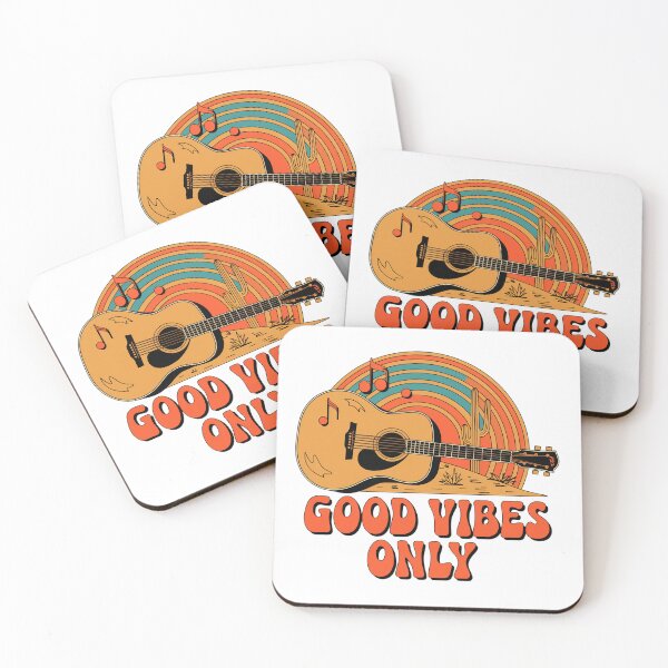 Item preview, Vintage Acoustic Guitar – Good Vibes Only designed and sold by ImaginaryAiArt.