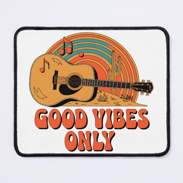 Item preview, Vintage Acoustic Guitar – Good Vibes Only designed and sold by ImaginaryAiArt.