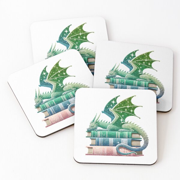 Item preview, Glitter Green Dragon And Books designed and sold by TheAnimalZ00.
