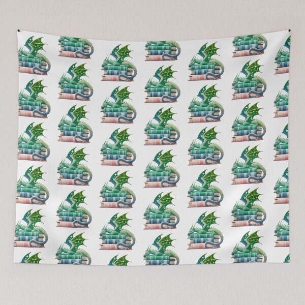 Item preview, Glitter Green Dragon And Books designed and sold by TheAnimalZ00.