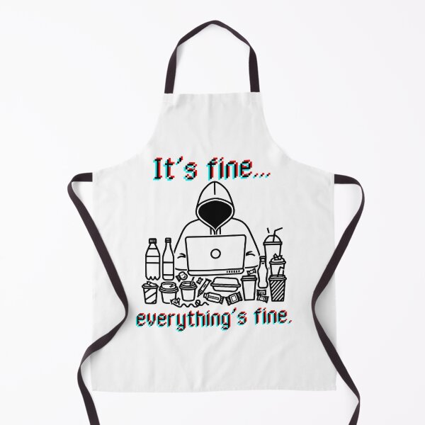 Item preview, It’s Fine… Everything’s Fine" Glitch Hacker Aesthetic designed and sold by Teacher2Nerds.