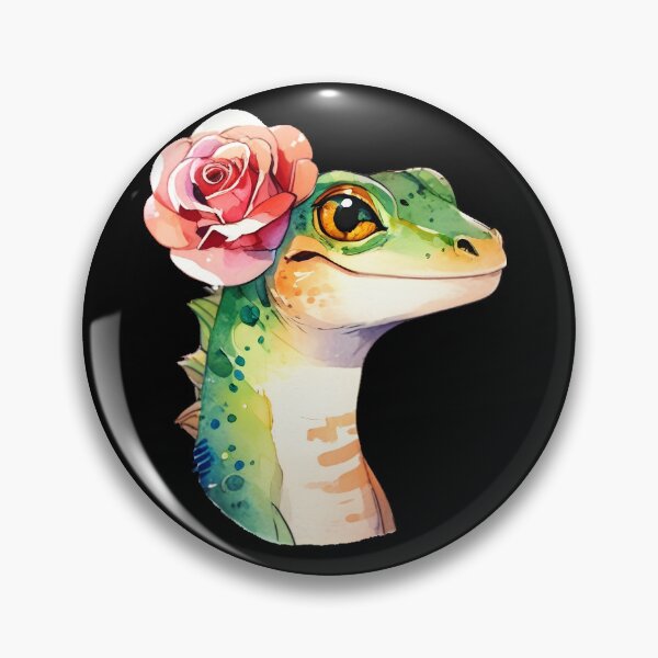 Artikelvorschau, Süße Eidechse mit Rose entworfen und verkauft von PlanetMarker.