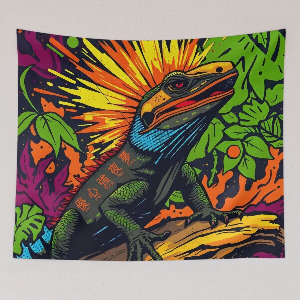 Item preview, Lizard Blaze – Jungle Spectrum Pop Art designed and sold by WildlifeInc.