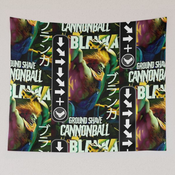 Item preview, Blanka Retro Street Fighter Gaming Art designed and sold by Back2Collage.