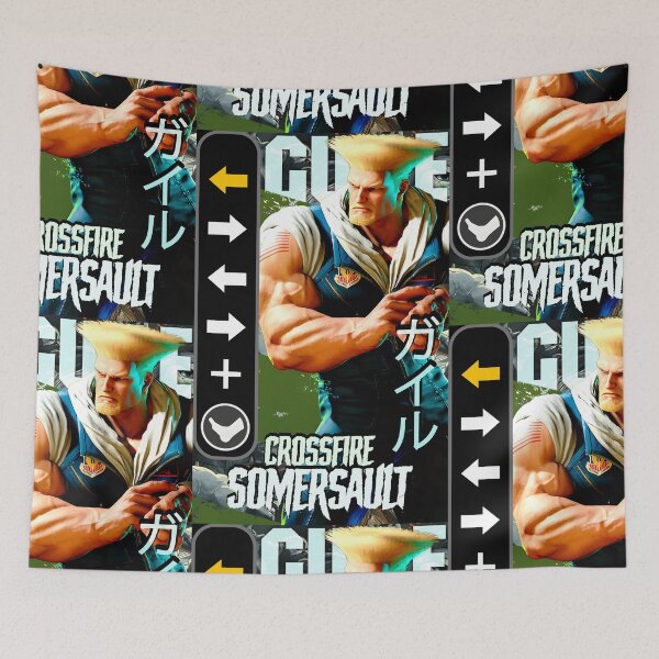 Item preview, Guile Retro Street Fighter Gaming Art designed and sold by Back2Collage.