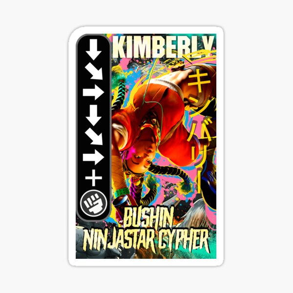 Kimberly Retro Street Fighter Gaming Art Sticker