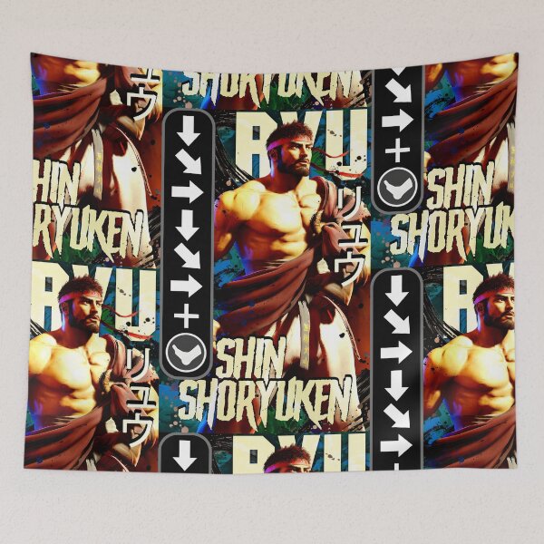 Item preview, Ryu Shin Shoryuken Retro Street Fighter Gaming Art designed and sold by Back2Collage.