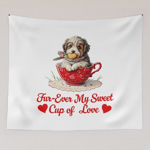 Item preview, Cavoodle in Coffee Cup Valentine's T-Shirt Design designed and sold by inoventre.