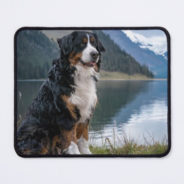 Item preview, Bernse Mountain Dog Enjoying the Lake designed and sold by Wild Paws and Pine Co. ©.