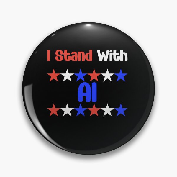 Item preview, I Stand With AI Patriotic Tech Support Design designed and sold by Teacher2Nerds.