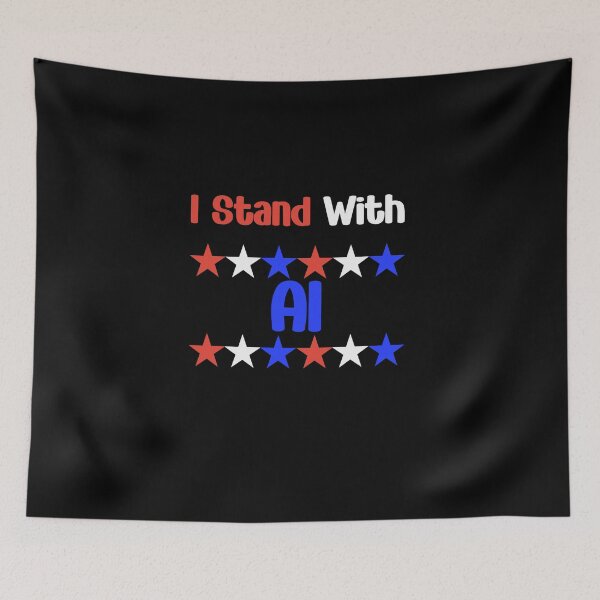 Item preview, I Stand With AI Patriotic Tech Support Design designed and sold by Teacher2Nerds.