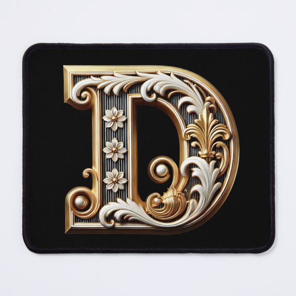 Item preview, Elegant Gold Letter D - Luxurious Monogram Design for a Timeless Touch designed and sold by Blendfactor.