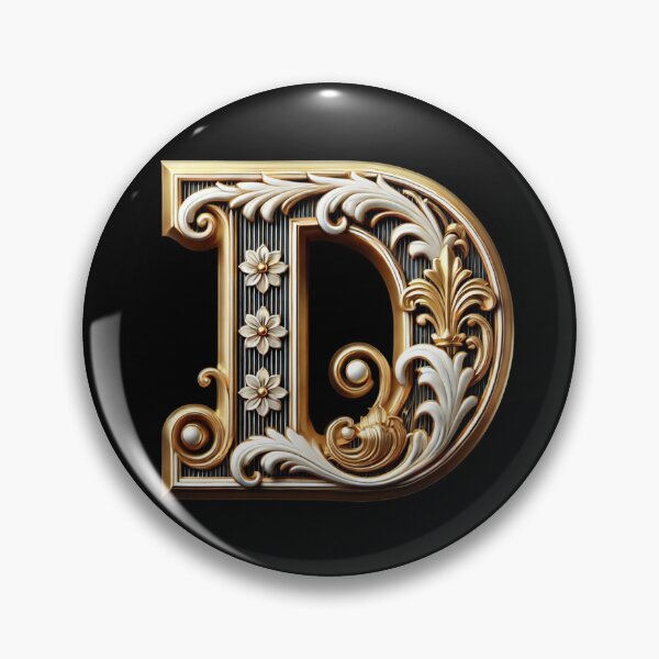 Item preview, Elegant Gold Letter D - Luxurious Monogram Design for a Timeless Touch designed and sold by Blendfactor.