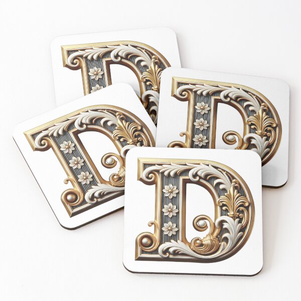 Item preview, Elegant Gold Letter D - Luxurious Monogram Design for a Timeless Touch designed and sold by Blendfactor.