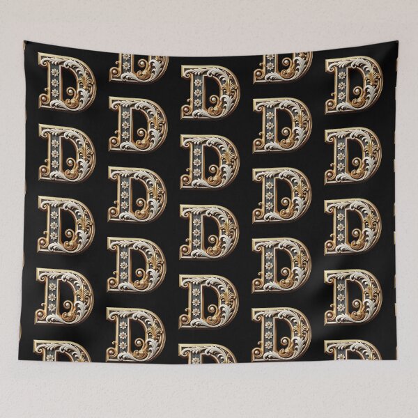 Item preview, Elegant Gold Letter D - Luxurious Monogram Design for a Timeless Touch designed and sold by Blendfactor.