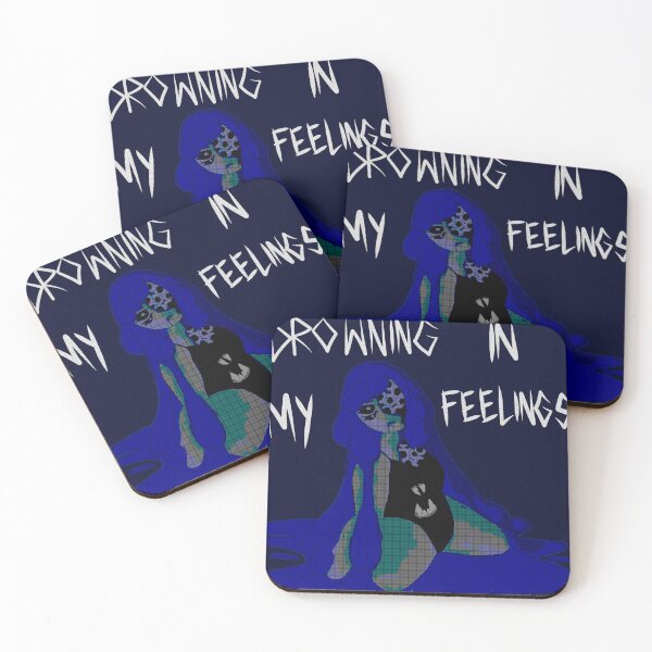 Item preview, "DROWNING IN MY FEELINGS" Darya the Monster Girl designed and sold by Cinnamon Fam Studios's Gift Shop.