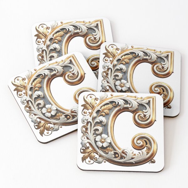 Item preview, Elegant Gold Letter C - Luxurious Monogram Design for a Timeless Touch designed and sold by Blendfactor.