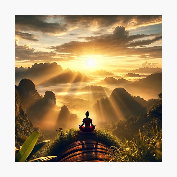 Item preview, Golden Tranquility: Mindfulness at Sunrise designed and sold by Meta2Physical.