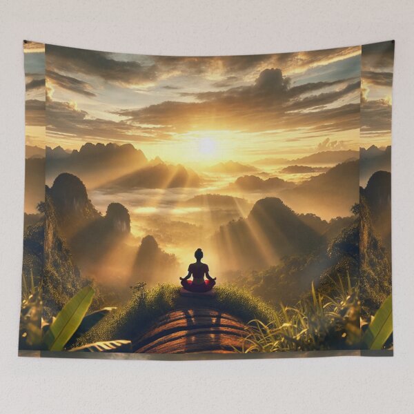 Item preview, Golden Tranquility: Mindfulness at Sunrise designed and sold by Meta2Physical.