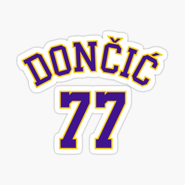 Item preview, Doncic 77 Los Angeles Basketball designed and sold by Stickersaurus1.