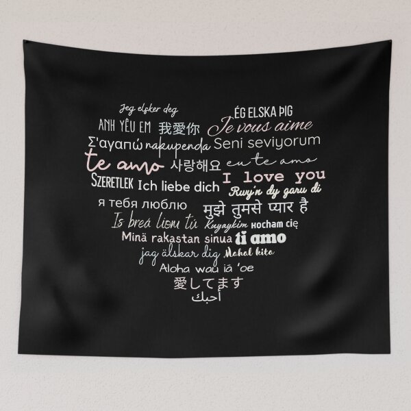 Item preview, I Love You in Every Language – Multilingual Heart Design designed and sold by Teacher2Nerds.