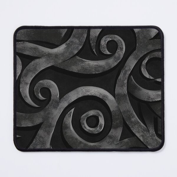 Item preview, Textured Ironwork Scrolls – Matte Black Ornamental Design designed and sold by SavinMercantile.