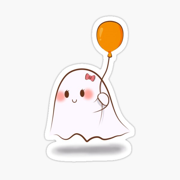 Artikel-Vorschau von "Geist mit Ballon" - Süße Illustration, designt und verkauft von BeeTheCreation.