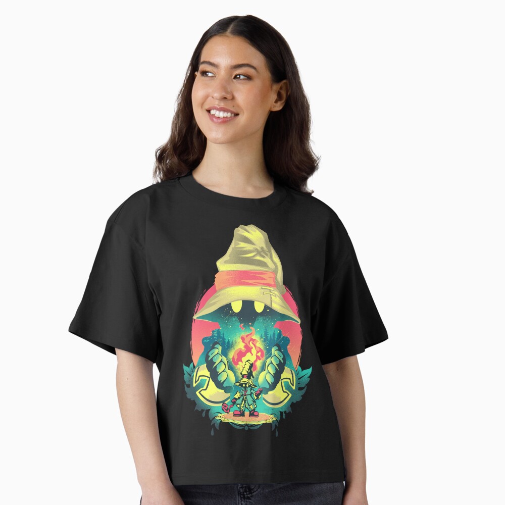 黒魔道士ビビ Tシャツ（XL） ファイナルファンタジーcid新加入男性ビビ黒メイジラウンド