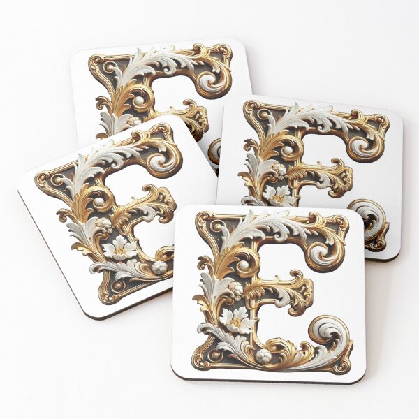 Item preview, Elegant Gold Letter E - Luxurious Monogram Design for a Timeless Touch designed and sold by Blendfactor.