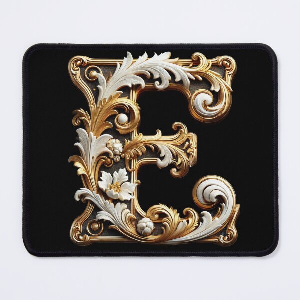 Item preview, Elegant Gold Letter E - Luxurious Monogram Design for a Timeless Touch designed and sold by Blendfactor.