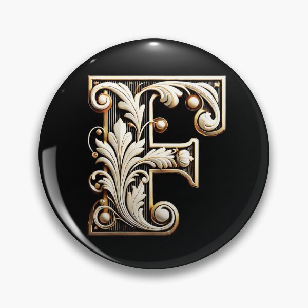 Item preview, Elegant Gold Letter F - Luxurious Monogram Design for a Timeless Touch designed and sold by Blendfactor.