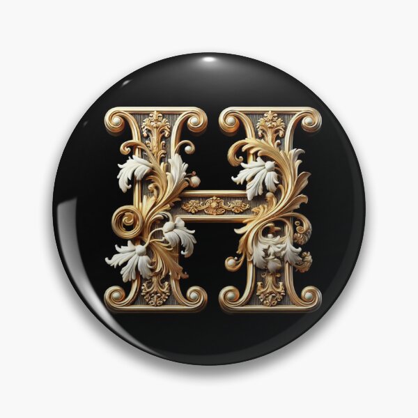 Item preview, Elegant Gold Letter H - Luxurious Monogram Design for a Timeless Touch designed and sold by Blendfactor.