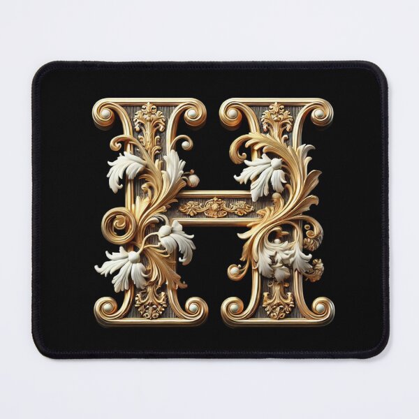 Item preview, Elegant Gold Letter H - Luxurious Monogram Design for a Timeless Touch designed and sold by Blendfactor.