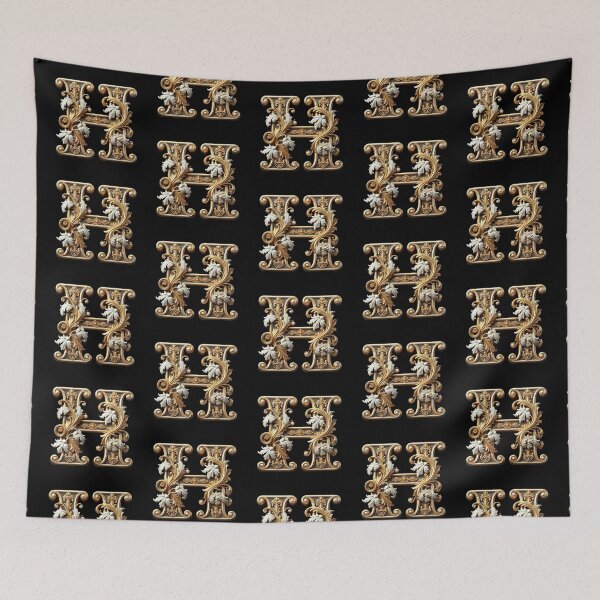 Item preview, Elegant Gold Letter H - Luxurious Monogram Design for a Timeless Touch designed and sold by Blendfactor.