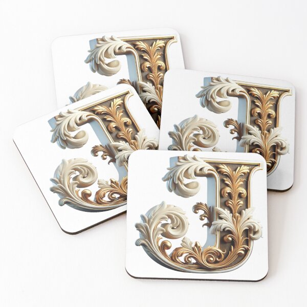 Item preview, Elegant Gold Letter J - Luxurious Monogram Design for a Timeless Touch designed and sold by Blendfactor.