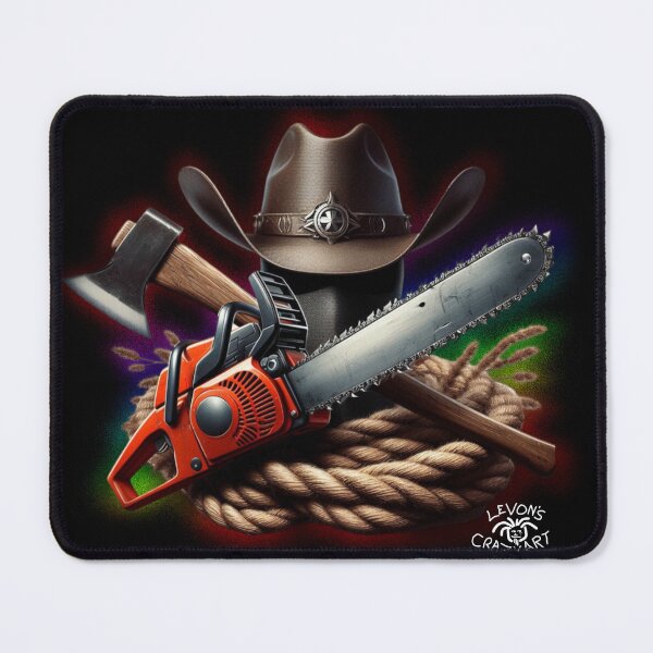 Item preview, ax and chainsaw 3 designed and sold by LevonsCrazyArt.