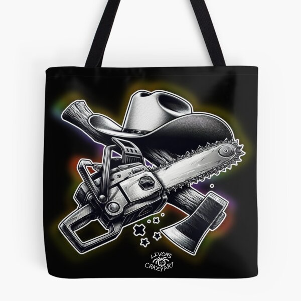 Item preview, ax and chainsaw designed and sold by LevonsCrazyArt.