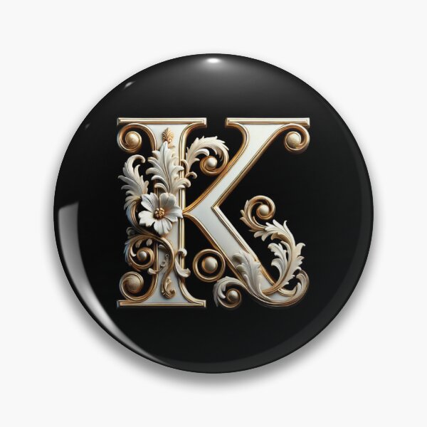 Item preview, Elegant Gold Letter K - Luxurious Monogram Design for a Timeless Touch designed and sold by Blendfactor.