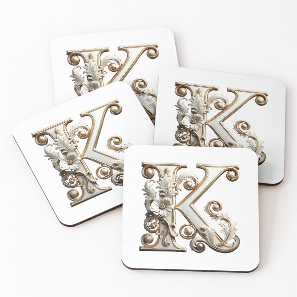 Item preview, Elegant Gold Letter K - Luxurious Monogram Design for a Timeless Touch designed and sold by Blendfactor.
