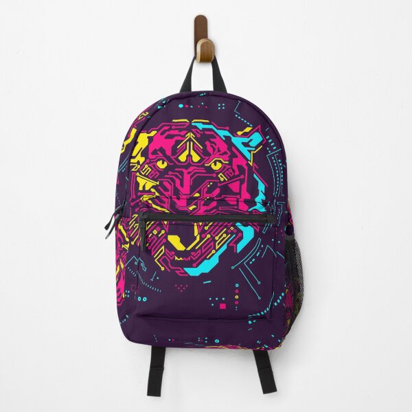 Item preview, advance technology cyber security, tiger face electronic pattern futuristic element cyberpunk style designed and sold by NiamLab.