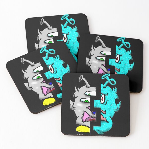 Item preview, Zippy Trippy Alien Dazs 2-Face Gra/blu designed and sold by 404colors.