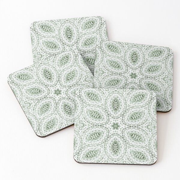 Item preview, Decorative Floral Petal Pattern in Green designed and sold by Artistestella.
