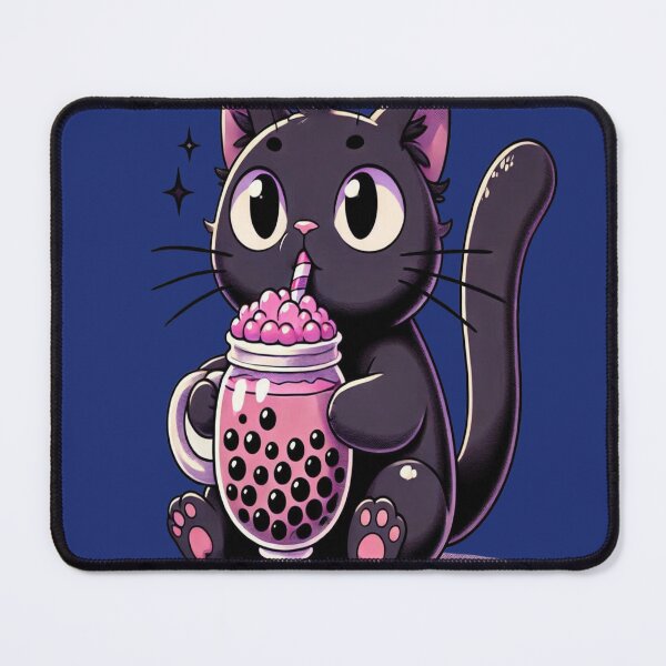 Item preview, cat drinking bubble tea designed and sold by anarojas96.