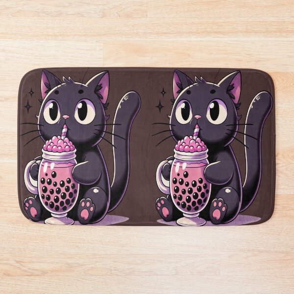 Item preview, cat drinking bubble tea designed and sold by anarojas96.