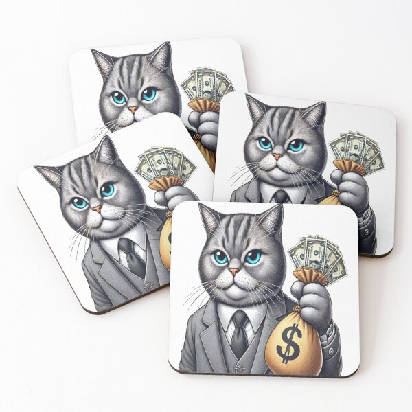 Item preview, executive cat with money in his claws designed and sold by anarojas96.