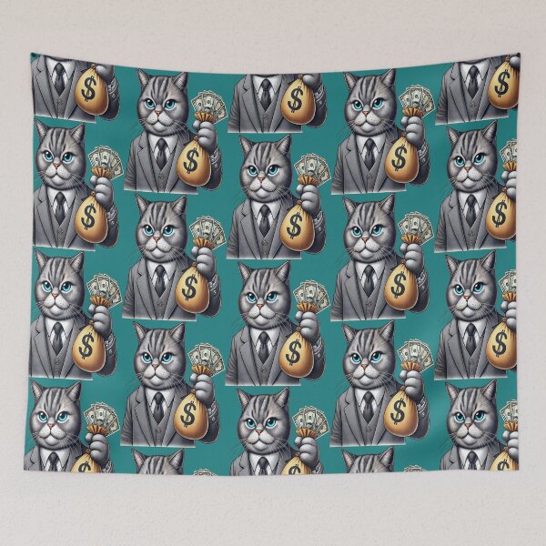 Item preview, executive cat with money in his claws designed and sold by anarojas96.